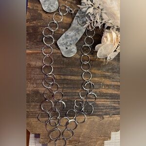 Milor Stainless Steel Circle Link Necklace